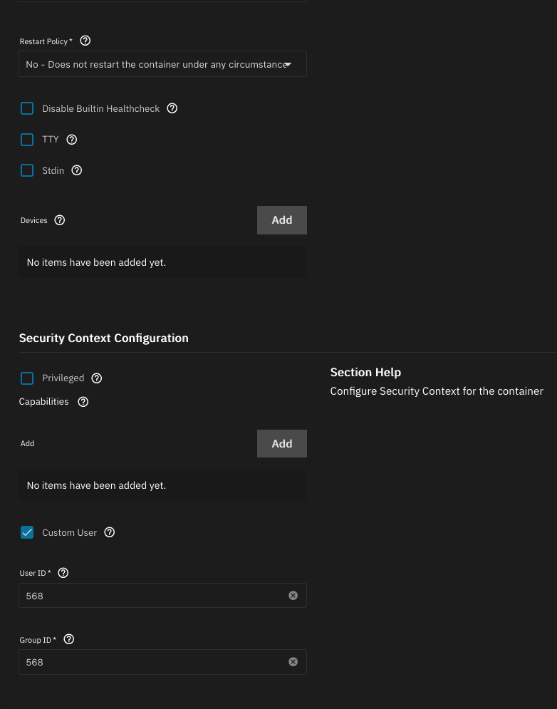 568 is the `apps` user of TrueNas, helps keep the file permissions reasonable